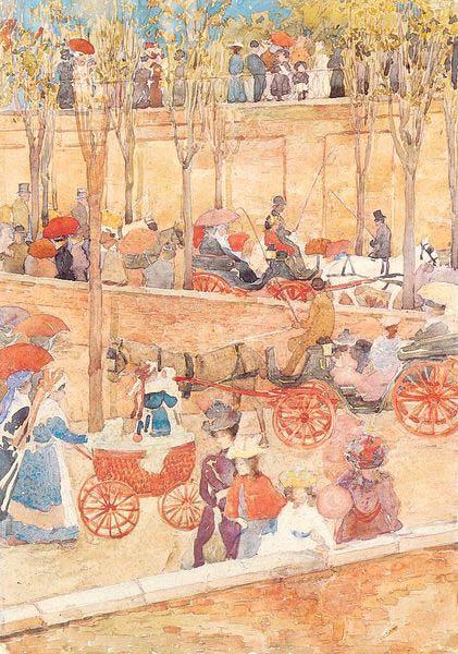 Maurice Prendergast Afternoon. Pincian Hill oil painting image